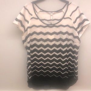 Beautiful NWT creme an black blouse